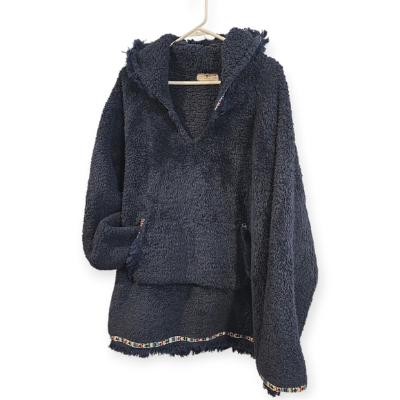 NATURAL LIFE Sweaters - Natural Life Navy Sherpa hoodie‎ One Size and Small Reuseable Bag